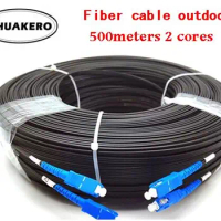 free shipping AB181B 2core outdoor 500M duplex FTTH Drop SC SM G657 Fiber optic patch cord jumper Cable