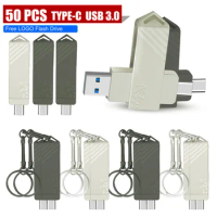 50Pcs OTG Usb 3.0 Flash Drive Type-c with 2 in 1 USB to lightning interface pendrive 32GB 64GB 128GB for SmartPhone,Tablet