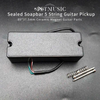 Sealed Soapbar 2 Hole Bass Guitar Pickup 5 String Double Coil Humbucker Pickup 101*37.5mm Ceramic Magnet Bass Guitar Accessories