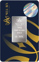 Perak Nellava Silver 100g Original 999.5% Purity Fine Silver Bar 50 Gram