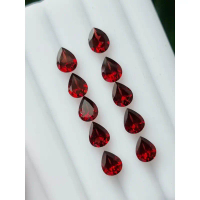 พลอยโกเมนหยดน้ำ 9x7mm สีแดงเข้มธรรมชาติ คุณภาพ if-vvs แหล่งจากอาฟริกา นน. 1.8 กะรัต 1 เม็ด 170 บาท