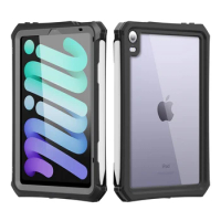 Waterproof Case for iPad Mini 6 5 4 Full Coverage Swimming Diving Shockproof Cover for iPad Mini 6th 2021 Protective Shell Case