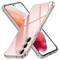1.5MM Thick Air-Bag Silicone Clear Case For Samsung Galaxy S21 S21FE S22 S23 Plus Note 20 Ultra S20 S21 FE 5G Back Cover Fundas