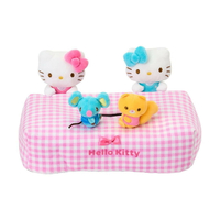【震撼精品百貨】Hello Kitty 凱蒂貓~日本SANRIO三麗鷗 KITTY造型面紙套-格紋好友款*09784