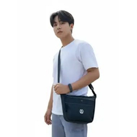 QXZ94 Tas Selempang Anti Air Pria Wanita Bahan Bimo Cordura Hitam Waterproof 28x20cm Qsbbimo01 Premi