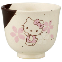 小禮堂 Hello Kitty 美濃燒 陶瓷茶杯 120ml CHMT1 SKATER (棕櫻花款)