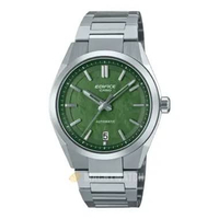 Jam Tangan Pria Casio Edifice EFK-100D-3ADR Men Automatic Green Dial Stainless Steel Band Multicolor