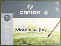 Canson Moulin Du Roy 100% Cotton กระดาษสีน้ำ300gsm 12แผ่นสมุดสีน้ำ