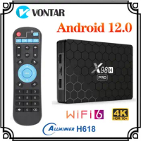 X98H Pro TV Box Android 12.0 Allwinner H618 4K Set Top Box Wifi6 1000M Android 12 Smart Media Player BT TVBOX