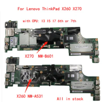for Lenovo DX270 BX260 X270 X260 Thinkpad laptop motherboard Model Multiple optional CPU I3 I5 I7 6th 7th SN NM-B061 NM-A531