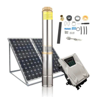 Deep well solar pump system for solar submersible pumps used in farmland irrigation 3 cubic meters per hour