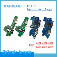 10pcs USB Charging Board For Samsung A10S A20S A30S A40S A50S A70S A707 Charger Port Flex Cable Microphone PCB Dock Connector