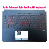 Latin palmrest 4pin red backlit keyboard for Asus fx505d fx505g fx86 fx95