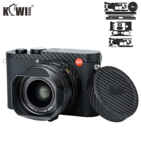 KIWIFOTOS Anti-Scratch Camera Body Cover Carbon Fiber Film Kit Skin For Leica Q2 3M Sticker With Spare Film Cameras Protection