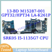 M15287-001 M15287-501 M15287-601 For HP X360 13-BD W/SRK05 I5-1135G7 CPU GPT32/HPT34 LA-K261P Laptop Motherboard 8GB 100% Tested