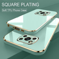 6D Camera Protection Case For Xiaomi Poco X3 Pro Nfc Gt F3 X3pro X 3 5g X3nfc poko x 3 Silicone Plating Square Back Cover Case