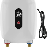Tankless Water Heater Electric,3000W Electric Water Heater With Digital Display,Instant Hot Water Heater On Demand
