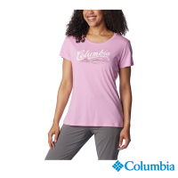 Columbia哥倫比亞 女款-Daisy Days LOGO短袖上衣-粉紅色-UAL31250PK/IS