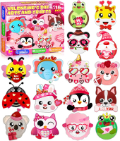 16 Pack Arts and Crafts for Kids Toddler Crafts Animal Paper Plate Art Kit Gift for 3 4 5 6 Year Old