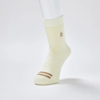 【Munsingwear】企鵝牌 男款白色日本製美麗諾中長羊毛襪 MGSJ0B05