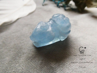 海水藍寶 愛心趴趴狐  水晶吊墜 晶晶工坊-love2hm 25155
