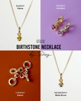 สร้อยคอพลอยประจำวันเกิด [Open on Museum] Birthstone Necklace by Day