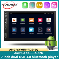 Car Multimedia Player GPS Android 10 4 Cores Car Stereo WIFI+4G 7 Inch Universal 2 Din Android 10.0 Carplay, Android Auto 2+32G