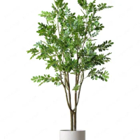 Nordic Style Emulational Greenery Bonsai Boxtree Fake Trees Large Living Room Floor Plant Bonsai