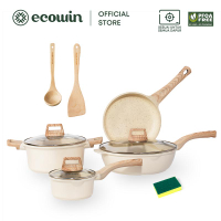 2025Ecowin 4pcs Cookware Set - Nonstick Pan Set Wok Saucepan Frying Pan Soup pot Kitchenware Metalco