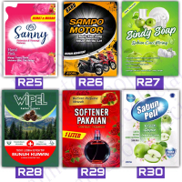 Stiker label sabun cuci piring / cuci motor mobil / sticker pewangi laundry pelembut pakaian Kertas