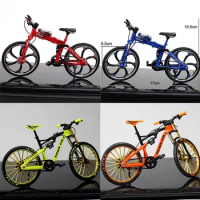 Collection Toys for Kids Metal Finger Mountain Bike Racing Toy Mini 1:8 Model Alloy Bicycle Toy Diecast Bend Road Simulation