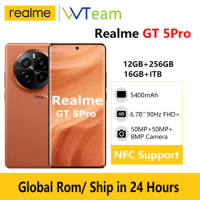 Realme GT 5 Pro Cellphone Octa Core Ultra Slim 100W/ 55W SUPERVOOC Charge 5400mAh 50MP 6.78" HD 90 Hz Screen NFC Smartphone
