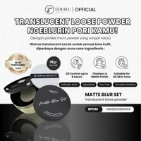 TERATU BEAUTY 15 gr Matte Blur Set Translucent Loose Powder with Salicylic Acid, Centella Asiatica, 
