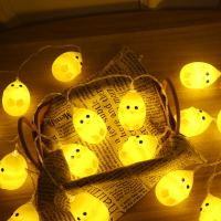 led小黃雞燈串動物串燈復活節裝飾彩燈卡通小雞掛件玩具燈串