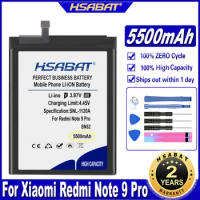 HSABAT BN52 5500mAh Battery for Xiaomi Redmi Note 9 Pro Note 9S Batteries