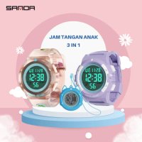 Jam Tangan Anak Digital 3 in 1 Anak Sekolah Sport Watch Shockproof Anti Air 5ATM SANDA 1889