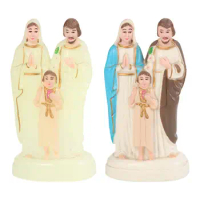 Holy Family Statue Religious Figurine Jesus Mary Joseph Catholic for Desktop