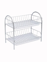 Iron 2 Tier Dish Rack 1A10352D Silver