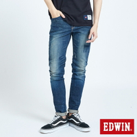EDWIN 503輕磨破窄管牛仔褲-男款 中古藍 #丹寧服飾特惠