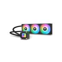 【Thermaltake 曜越】LA360 ARGB Sync一體式水冷散熱器 36公分 2500RPM 風扇串聯設計(CL-W459-PL12SW-A)