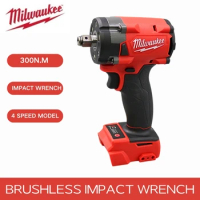Milwaukee Brushless Cordless Electric Wrench Machines Repair Screwdriver Impact Drill Rechargable 18V Battery 4 Speed Power Tool