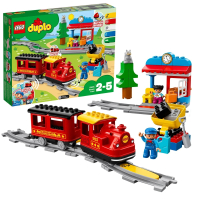 LEGO 樂高 得寶系列 10874 蒸汽列車(火車積木 幼兒玩具 DIY積木 男孩玩具 女孩玩具)