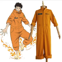 Anime Fire Force Cosplay Shinra Kusakabe Male Costume