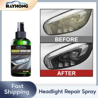 Headlight Repair Spray Polish Lamp Refurbish Restoration Cleaning Scratch Stain Removal Maintenance Car Headlamp Polishing Agent