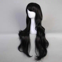 Wig Adventure time Marceline the Vampire Queen long Black wavy curly Cosplay Wig