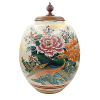 【寶堂人文】白毫銀針茉莉花茶+日本九谷燒茶倉(白毫銀針茉莉花茶 日本九谷燒茶倉 茶倉)