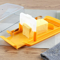 黃油切割器 黃油切割器切割盒黃油盒牛油奶酪芝士保鮮密封儲存長方形收納盒子