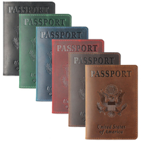 護照夾 證件夾 證件包 2023新款旅行護照保護套證件包女式頭層牛皮復古皮夾卡包真皮男士『xy15219』