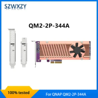 New Original For QNAP QM2-2P-344A Dual M.2 22110/2280 PCIe NVMe SSD Expansion Card PCIe Gen3 x 4 100% Tested Fast Ship