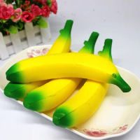 New Slow Rebound Toy Cute Banana Squishy Super Slow Oversized Simulation Fruit Phone Kids Toy Gift With Soft Bread And Cream Cak
